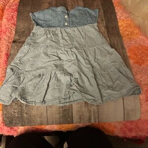 OshKosh B'gosh Blue and White Striped Casual Dress